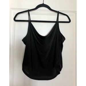 Black Cowl Neck Cami Tank Top